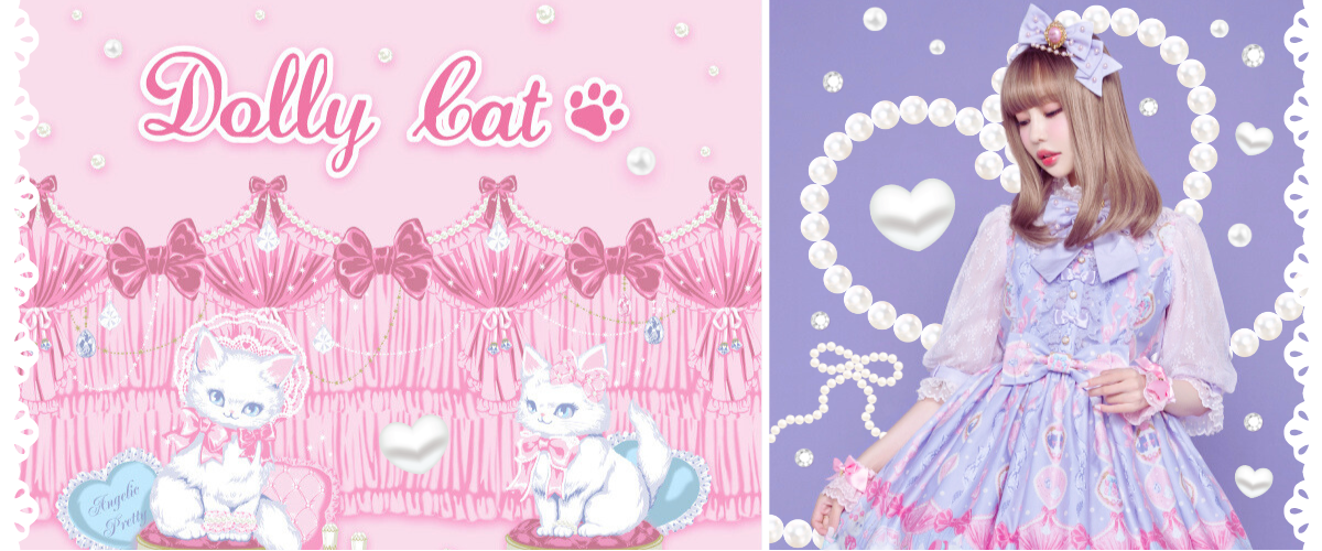Angelic Pretty／Dolly Cat ベレー帽　白色 Angelic Pretty／Dolly Cat ベレー帽 白色 Dolly Cat Parka by